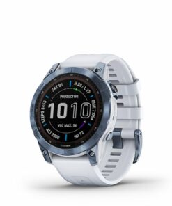 Garmin - fēnix 7 Sapphire Solar GPS Smartwatch 47 mm Fiber-reinforced polymer - Mineral Blue DLC Titanium