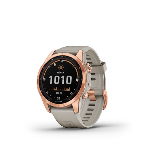 Garmin - fēnix 7S Solar GPS Smartwatch 42 mm Fiber-reinforced polymer - Rose Gold