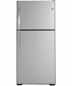 GE - 19.2 Cu. Ft. Top-Freezer Refrigerator - Stainless steel 2