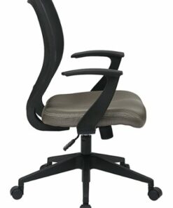 OSP Home Furnishings - Screen Back and Mesh Seat Adjustable Task Chair - Gray