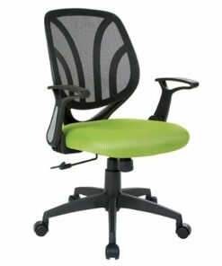 OSP Home Furnishings - Screen Back Adjustable Chair Task Chair - Green