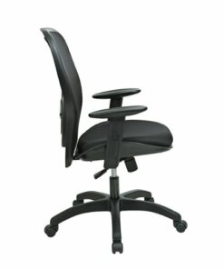 OSP Home Furnishings - Deluxe Adjustable Screen Back Mesh Seat Chair - Black