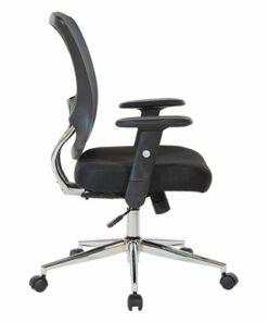 OSP Home Furnishings - Mesh Back & Seat Task Adjustable Chair - Black