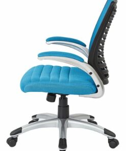 OSP Home Furnishings - Mesh Seat and Screen Back Adjustable Managers Chair - Blue