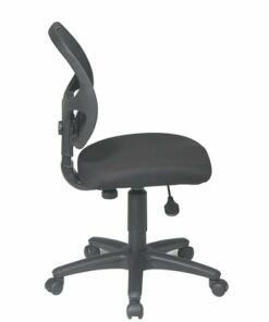 OSP Home Furnishings - Mesh Screen Back Adjustable Task Chair - Black