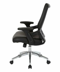 OSP Home Furnishings - Bonded Leather Seat Task Chair - Black