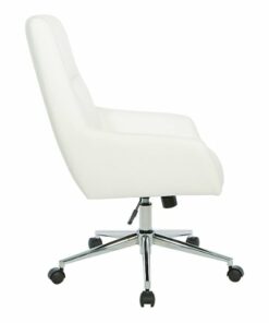 OSP Home Furnishings - Modern Scoop Office Chair - White 0