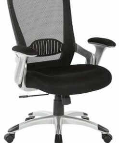 OSP Home Furnishings - Screen Back Office Chair with Mesh Seat - Black