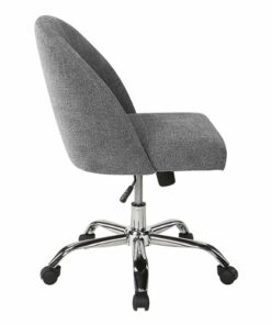 OSP Home Furnishings - Layton Mid Back Office Chair - Slate