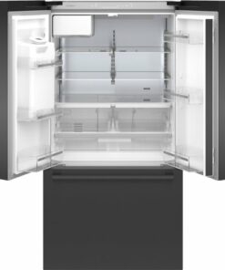 Bosch - 500 Series 26 cu. ft. French Door Standard-Depth Smart Refrigerator with External Water and Ice - Black Stainless Steel