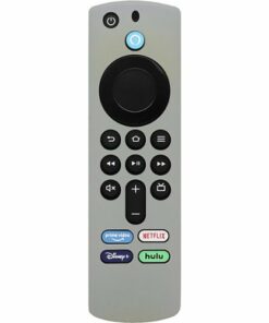 SaharaCase - Amazon Fire TV Stick 4K (3rd Gen) Remote Silicone Case for Apple AirTag - Gray