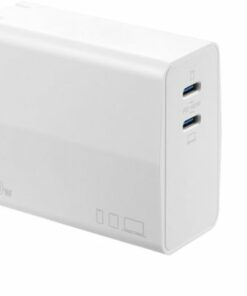 Insignia™ - 100W Dual Port USB-C Compact Wall Charger Kit for MacBook Pro & Other Devices - White