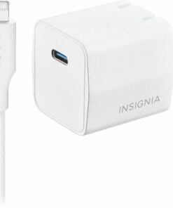 Insignia™ - 20W USB-C Fast Charger Kit for iPhone 14/13/12/11/X/8 series, iPhone SE - White