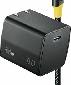 Insignia™ - 45W USB-C Compact Super Fast Charging Wall Charger Kit for Samsung Smartphones & Tablets - Black - Black
