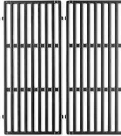 Weber - Crafted Porcelain-Enameled Cast Iron Cooking Grates for Genesis 400 Series Grills - Black