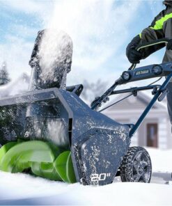 Greenworks - 20” Pro 80 Volt Cordless Brushless Snow Blower (2Ah battery & charger included) - Black/Green