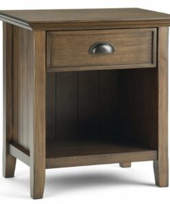 Simpli Home - Acadian Bedside Table - Rustic Natural Aged Brown