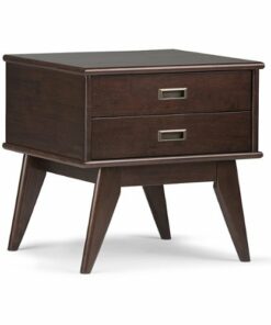 Simpli Home - Draper Mid Century Side Table - Medium Auburn Brown