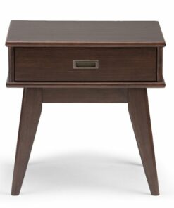 Simpli Home - Draper Mid Century End Table - Medium Auburn Brown