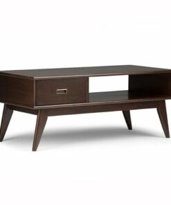 Simpli Home - Draper Mid Century Coffee Table - Medium Auburn Brown