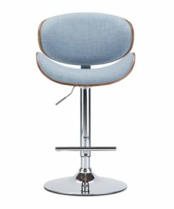 Simpli Home - Marana Bentwood Adjustable Height Gas Lift Bar Stool - Denim Blue