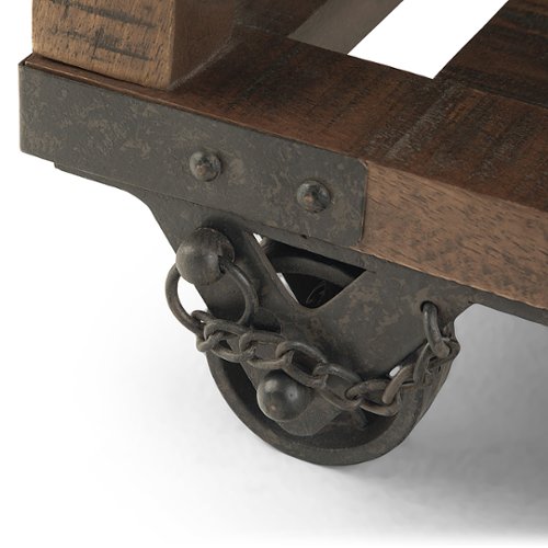 Simpli Home - Harding End Table - Distressed Dark Brown