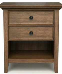 Simpli Home - Amherst Bedside Table - Rustic Natural Aged Brown