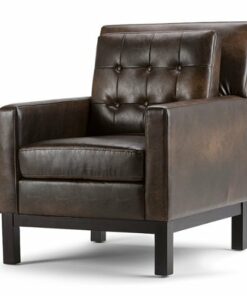Simpli Home - Carrigan Club Chair - Distressed Brown