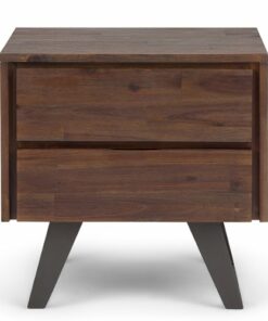 Simpli Home - Lowry Side Table - Distressed Charcoal Brown