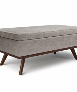Simpli Home - Owen Lift Top Large Coffee Table Storage Ottoman - Distressed Grey