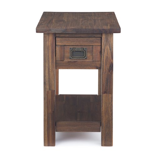 Simpli Home - Monroe Narrow Side Table - Distressed Charcoal Brown