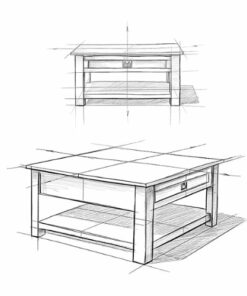 Simpli Home - Monroe Square Coffee Table - Rustic Natural Aged Brown