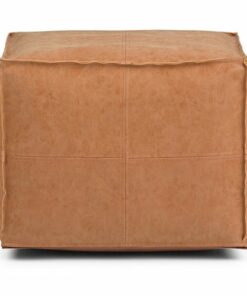 Simpli Home - Brody Square Pouf - Distressed Brown