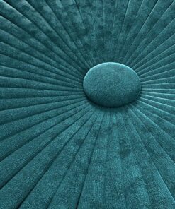 Simpli Home - Grafton Velvet Round Pouf - Teal
