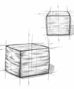 Simpli Home - Fredrik Square Pouf - Black