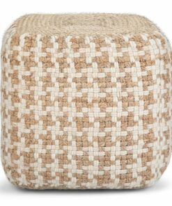 Simpli Home - Cullen Cube Pouf - Natural