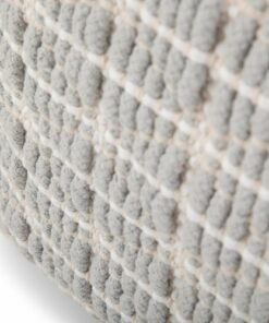 Simpli Home - Noreen Square Pouf - Light Blue, White