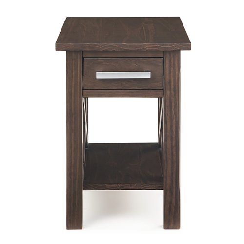 Simpli Home - Kitchener Narrow Side Table - Warm Walnut Brown