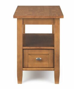 Simpli Home - Warm Shaker Narrow Side Table - Light Golden Brown
