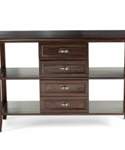 Simpli Home - Burlington Console Sofa Table - Mahogany Brown