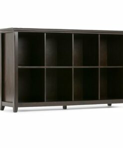 Simpli Home - Amherst 8 Cube Storage Sofa Table - Hickory Brown