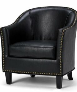 Simpli Home - Kildare Tub Chair - Distressed Black