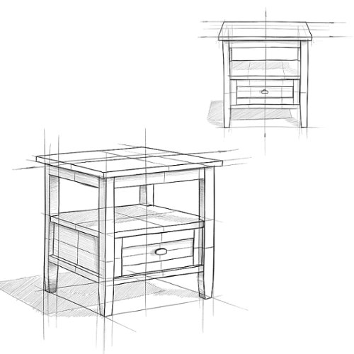 Simpli Home - Warm Shaker End Table - White