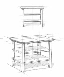 Simpli Home - Acadian Narrow Side Table - Black