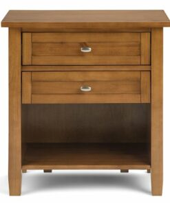 Simpli Home - Warm Shaker Bedside Table - Light Golden Brown