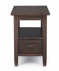 Simpli Home - Warm Shaker Narrow Side Table - Tobacco Brown