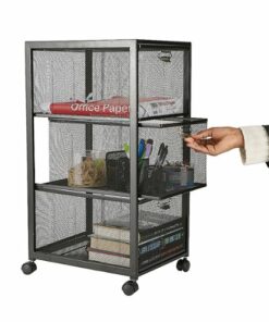 Mind Reader - 3 Drawers Craft Cart Organizer with Wheels