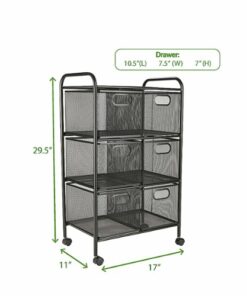 Mind Reader - 6 Drawers] 3-Tier Drawer Organizer for Kitchen