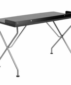 Flash Furniture - Rectangle Contemporary Laminate  Home Office Desk - Black