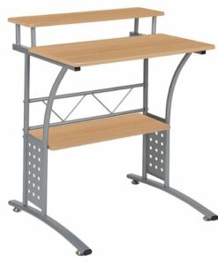Flash Furniture - Clifton Rectangle Contemporary Laminate  Home Office Desk - Maple
